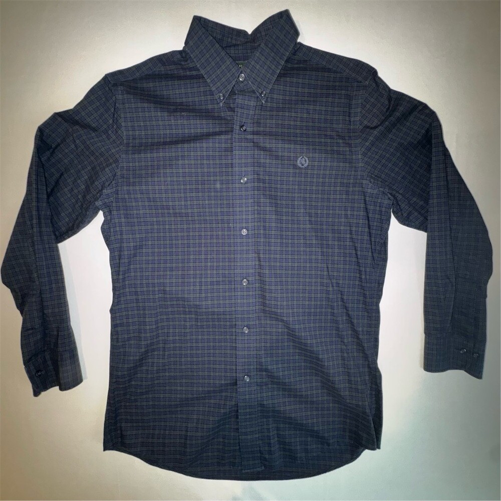 Lauren Ralph Lauren Dress Shirt Mens 15.5 32/33 Plaid Slim‎ Fit Non Iron Preppy